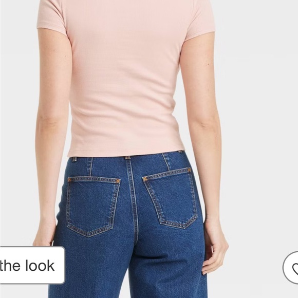 EUC Pink Button-Up Ribbed Top - Picture 6 of 6